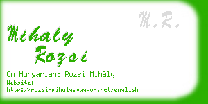 mihaly rozsi business card